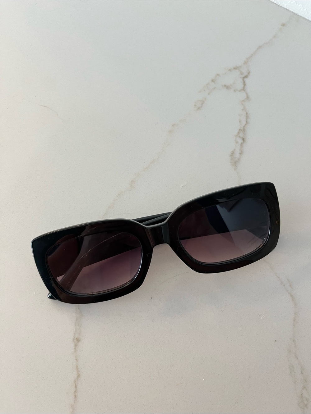 A New Day Classic Black Rectangular Women's Sunglasses